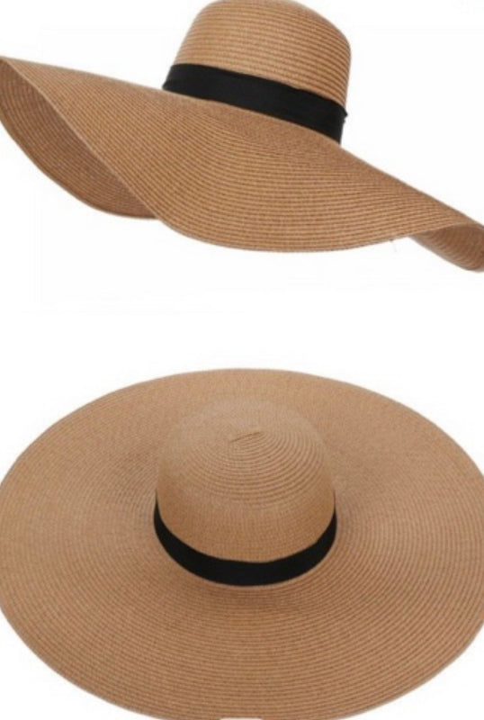 Beach Babe-Wide Brim Floppy Hat
